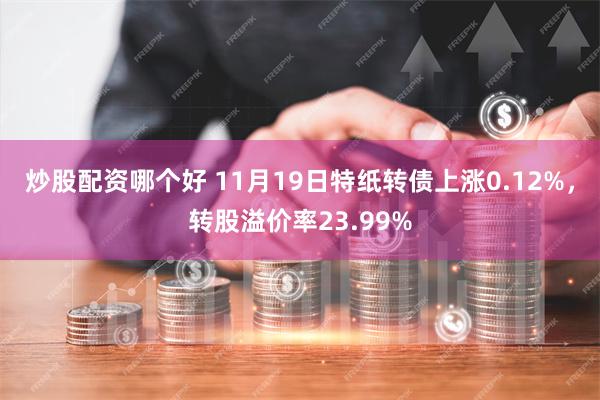 炒股配资哪个好 11月19日特纸转债上涨0.12%，转股溢价